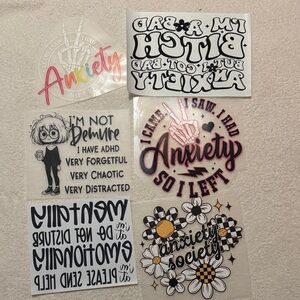 Anxiety Themed Sticker Set